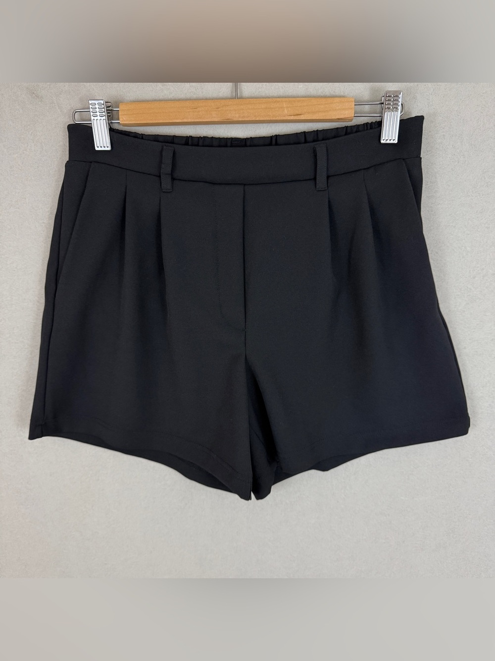 High-Waist Black Tailored Women's Shorts